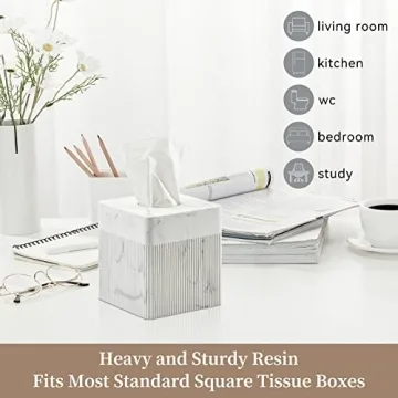 Elegant Marble Tissue Box Cover for Modern Home Decor