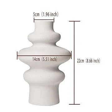 Elegant Enkinil Beige Vase for Home Decor