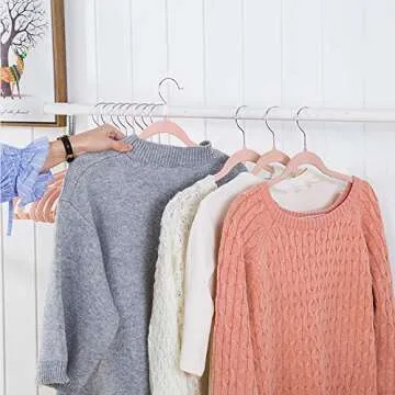 Velvet Suit Hangers with 6 Clips & Tie Rack