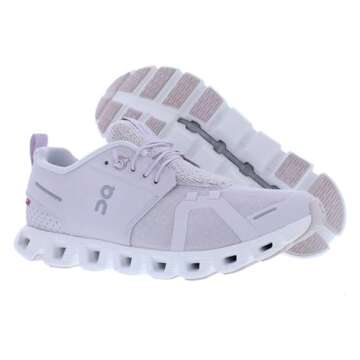 On Women's Cloud 5 Terry Sneakers, Lily/Sand, Purple, 6.5 Medium US