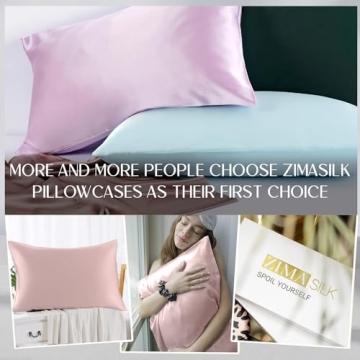 ZIMASILK 100% Silk Pillowcase for Hair and Skin Health