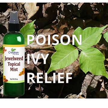 Creation Farm Jewelweed Spray - Itchy Skin Relief Remedy for Poison Ivy Oak Large 8 OZ Size Use for ...