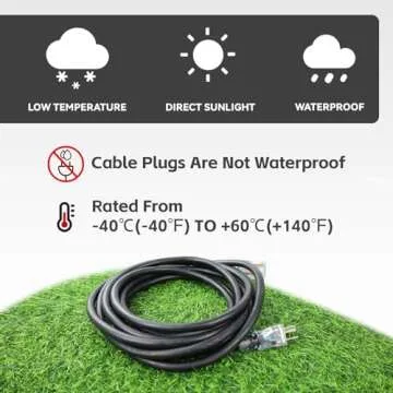 Ultra Explorer Outdoor Extension Cord with Lighted End Yellow/Black/Blue/Pink - 12/3 Gauge Heavy Duty Extension Cord, 3 Prong Grounded Power Extension Cord, 15 AMP, SJTW