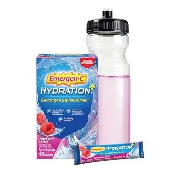 Emergen-C Hydration Plus Sports Drink Mix, Raspberry Flavor, 18 Count