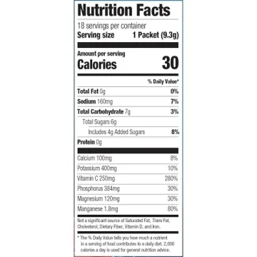 Emergen-C Hydration Plus Sports Drink Mix, Raspberry Flavor, 18 Count