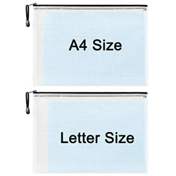 30 Pack Mesh Zipper Pouch Document Bags for All Needs