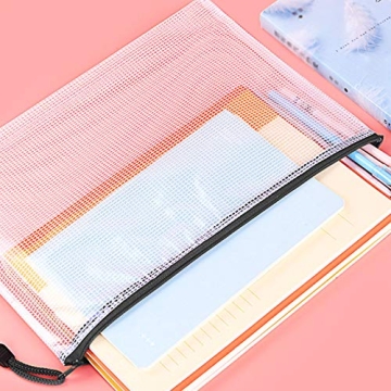 30 Pack Mesh Zipper Pouch Document Bags for All Needs