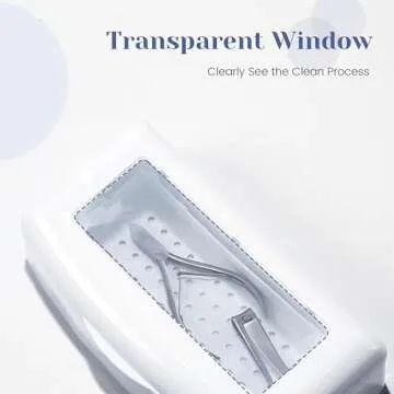 AOBOO Nail Tool Sterilizers Soaking Tray Box Cleaner For Nail Salon Scissors Eyelash Tweezers Nail Art Equipment Nail Manicure Tools Soaking Box