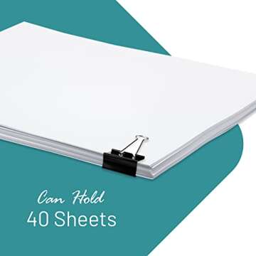 48 Small Binder Clips - Rust Resistant Paper Holders