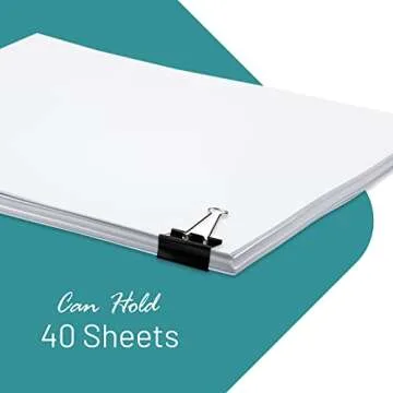 48 Small Binder Clips - Rust Resistant Paper Holders