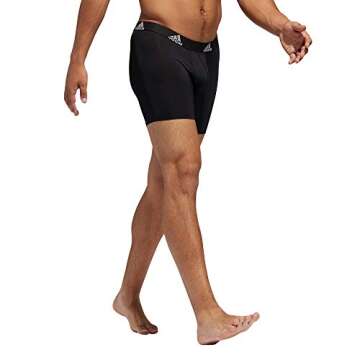 adidas Men's Boxer Brief Underwear (3-Pack), Black/Grey/Collegiate Navy/Performance, XX-Large