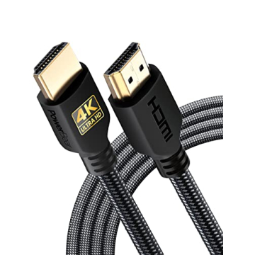 PowerBear 4K HDMI Cable 10 ft | High Speed Hdmi Cables, Braided Nylon & Gold Connectors, 4K @ 60Hz, ...