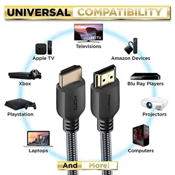 PowerBear 4K HDMI Cable 10 ft | High Speed & Durable