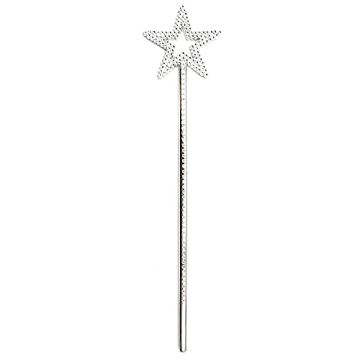 UOUYOO Silver Star Wand - Fairy Princess Magic Toy for Imaginative Play