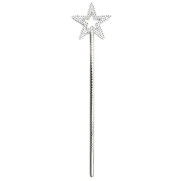 UOUYOO Silver Star Wand - Fairy Princess Magic Toy for Imaginative Play