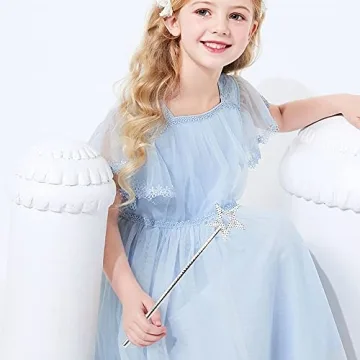 UOUYOO Silver Star Wand Fairy Princess Dress-Up Magic Toy
