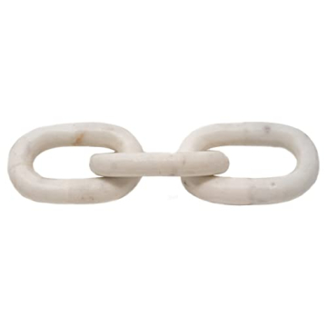 Kristin Decor White Marble Chain Link for Elegant Homes