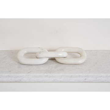 Kristin Decor White Marble Chain Link for Elegant Homes