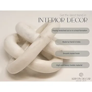 Kristin Decor White Marble Chain Link for Elegant Homes