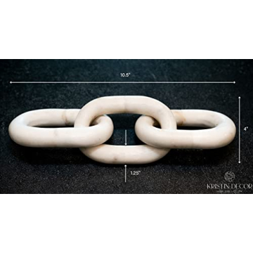 Kristin Decor White Marble Chain Link for Elegant Homes