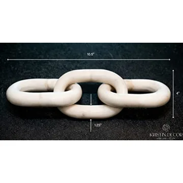 Kristin Decor White Marble Chain Link for Elegant Homes