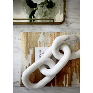 Kristin Decor White Marble Chain Link for Elegant Homes