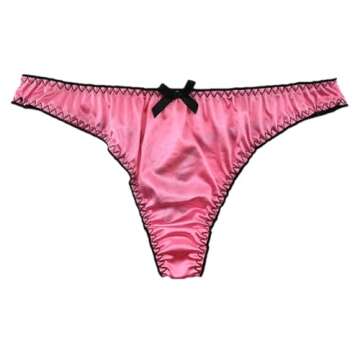 Colorful Star 5 Pack Satin G-string Panties for Women