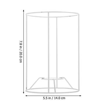 Uonlytech Metal Lamp Guard Metal Lampshade Frame Round DIY Ceiling Light Bracket Lamp Shade Cage Frame Light Bulb Guard Chandelier Lampshade Accessory for Bedroom Living Room