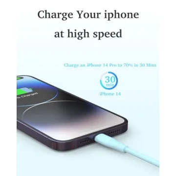 6Pack Apple MFi Certified Lightning Cables for Fast Charging