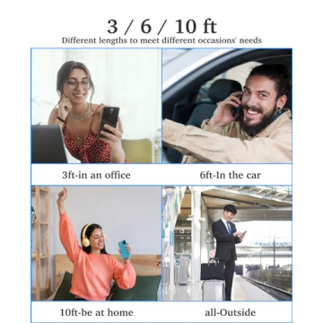 6Pack Apple MFi Certified Lightning Cables for Fast Charging