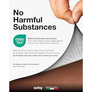 Sofsy 100% Oeko-Tex Certified Italian Sheer 15 Denier Nylon Thigh Highs