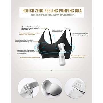 HOFISH 3-in-1 Nursing Bra for Comfort and Support