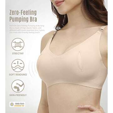 HOFISH 3-in-1 Nursing Bra for Comfort and Support