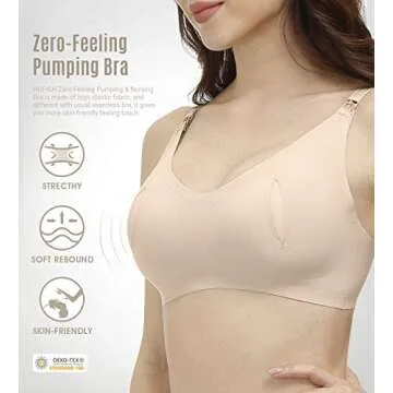 HOFISH 3-in-1 Nursing Bra for Comfort and Support