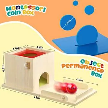 BRYSETEN 4-in-1 Montessori Toy for 1-3 Year Olds