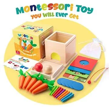 BRYSETEN 4-in-1 Montessori Toy for 1-3 Year Olds