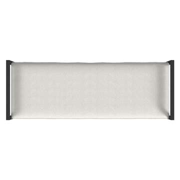 HomePop Modern Metal Bench|Bench for Living Room & Bedroom | Decorative Home Furniture - Cream Boucle