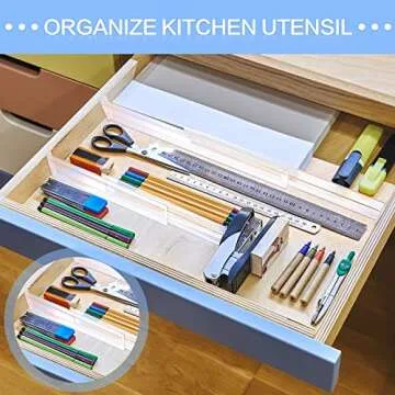 Marsui Clear Drawer Dividers 18 Pack Adjustable Organizers