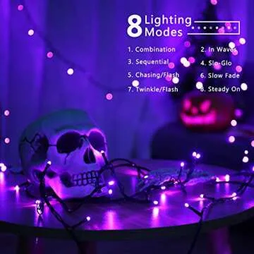 BrizLabs 78ft 240 LED Purple String Lights for Halloween