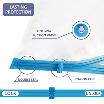 Versatile 25 Pack Space Saver Bags for Storage and Travel