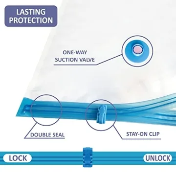 Versatile 25 Pack Space Saver Bags for Storage and Travel