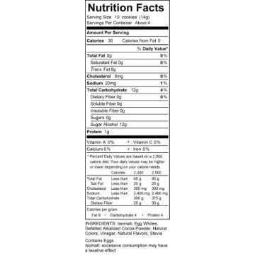 Sugar Free Chocolate Meringues - Krunchy Melts 2 Oz Tub