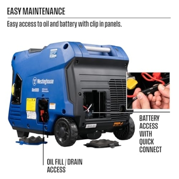 Westinghouse 5000W Quiet Portable Generator Remote Start