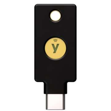 Yubico - YubiKey 5C NFC - Two-Factor authentication (2FA) Security Key, Connect via USB-C or NFC, FI...