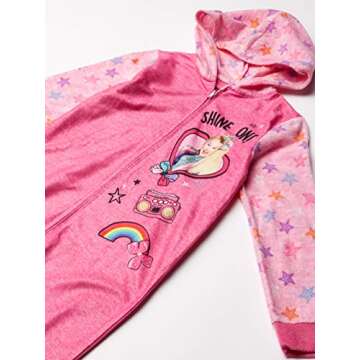 JoJo Siwa Nickelodeon Girls Hooded Union Suit, JoJo Shine ON, 8