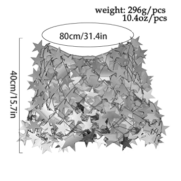 Aksod Sexy See Through Star Sequins Skirt for Women