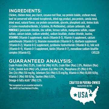 Purina ONE Natural, High Protein, Grain Free Dry Cat Food, True Instinct With Real Chicken - 14.4 lb. Bag