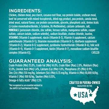 Purina ONE Natural, High Protein, Grain Free Dry Cat Food, True Instinct With Real Chicken - 14.4 lb. Bag