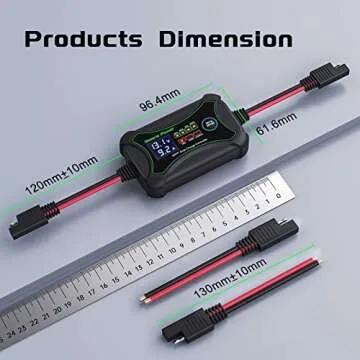 10Amp 12 Volt MPPT Solar Charge Controller, Bateria Power Intelligent Portable Solar Panel Controller, Max PV 150W 30Voc Solar Regulator for Gel AGM Lead-Acid, Lithium LiFePO4 Battery (SunRock 10)