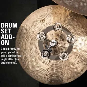Meinl Cymbals Ching Ring Tambourine Jingle Effect, Stainless Steel — NOT Made in China — for Hih...